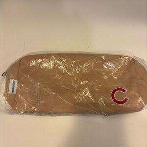 Tan Pouch with Red C Logo